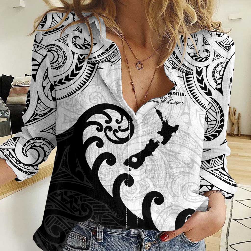 Kia Haka Maori language Women Casual Shirt Te Reo Maori Inspired Art