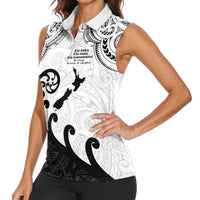 Kia Haka Maori language Women Sleeveless Polo Shirt Te Reo Maori Inspired Art