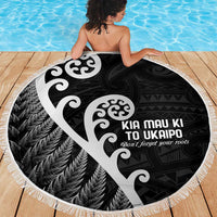 Kia Mau Ki To Ukaipo Beach Blanket Te Reo Maori Koru Fern Art LT9 - Polynesian Pride