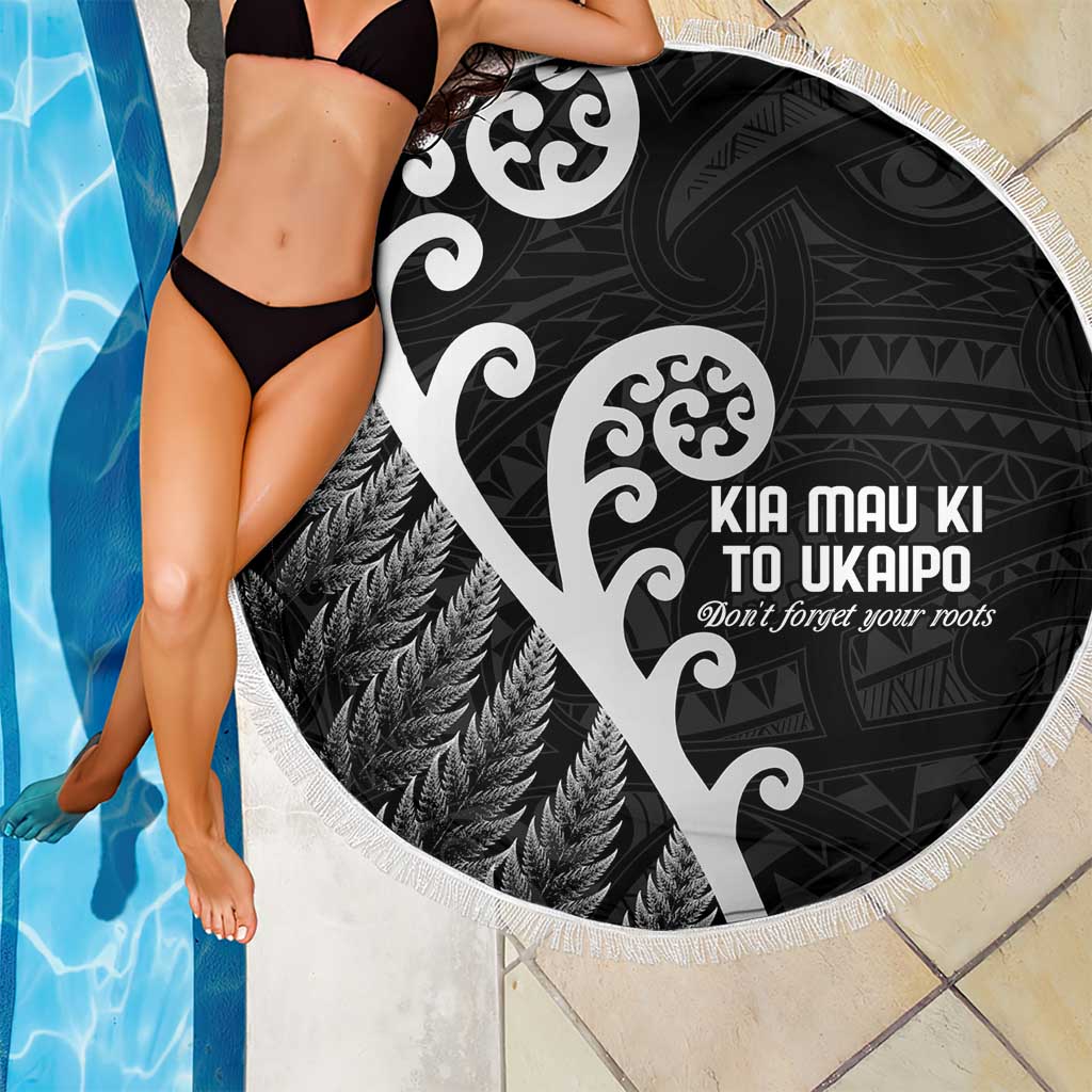 Kia Mau Ki To Ukaipo Beach Blanket Te Reo Maori Koru Fern Art LT9 - Polynesian Pride