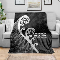 Kia Mau Ki To Ukaipo Blanket Te Reo Maori Koru Fern Art LT9 - Polynesian Pride