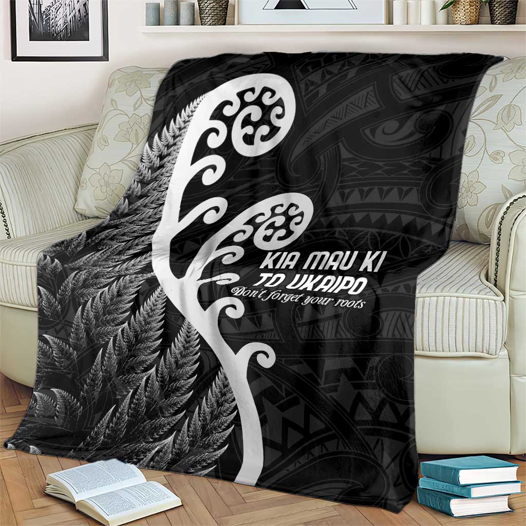 Kia Mau Ki To Ukaipo Blanket Te Reo Maori Koru Fern Art LT9 - Polynesian Pride