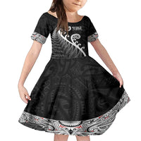 Kia Mau Ki To Ukaipo Family Matching Off Shoulder Maxi Dress and Hawaiian Shirt Te Reo Maori Koru Fern Art