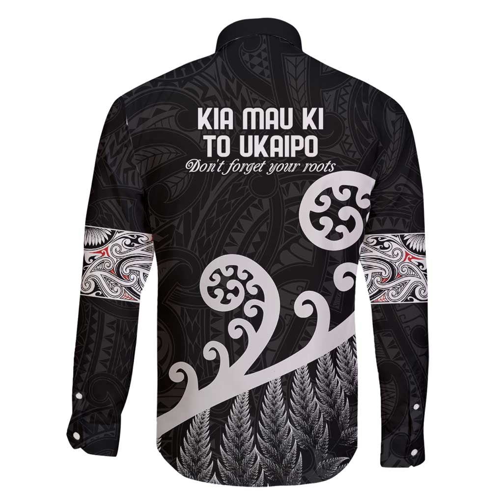 Kia Mau Ki To Ukaipo Family Matching Off Shoulder Maxi Dress and Hawaiian Shirt Te Reo Maori Koru Fern Art
