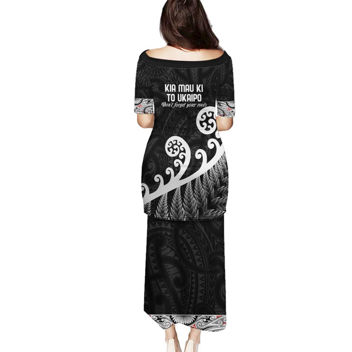 Kia Mau Ki To Ukaipo Family Matching Puletasi and Hawaiian Shirt Te Reo Maori Koru Fern Art