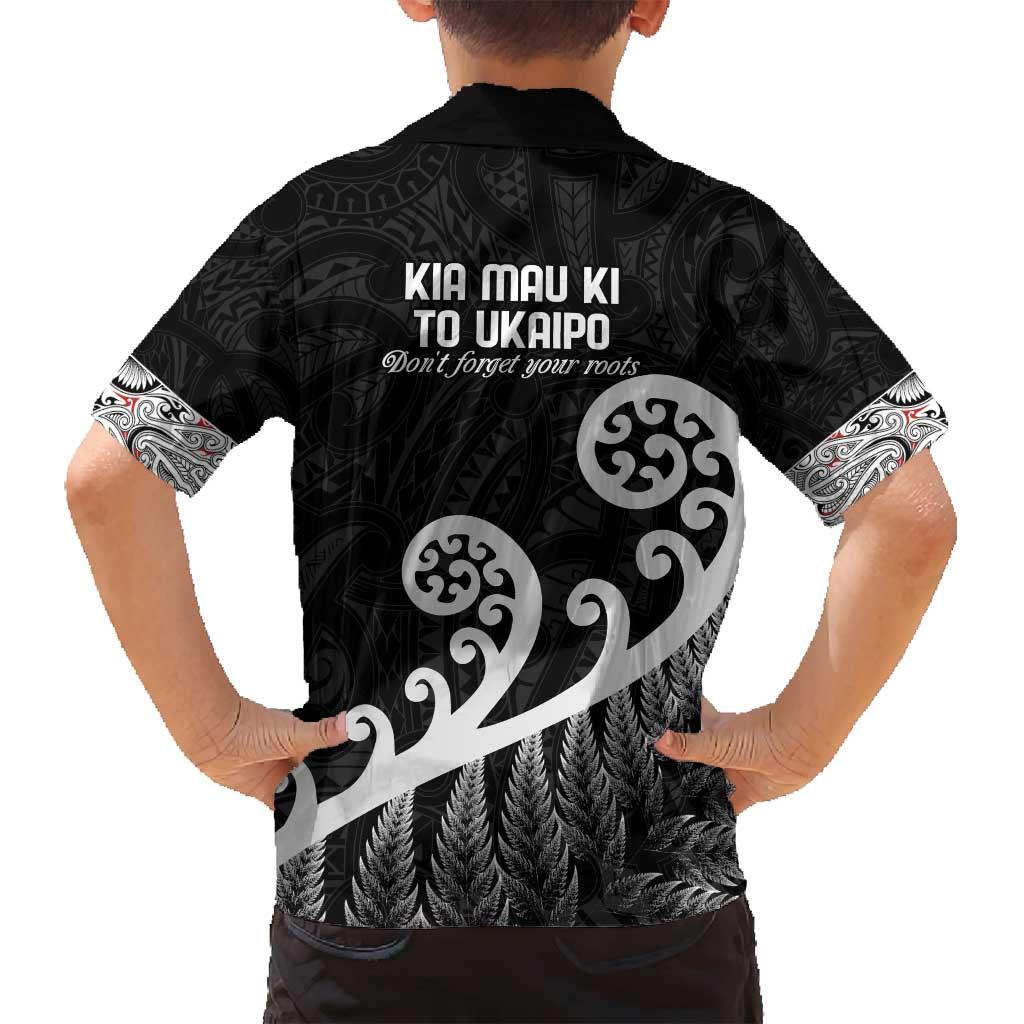 Kia Mau Ki To Ukaipo Family Matching Tank Maxi Dress and Hawaiian Shirt Te Reo Maori Koru Fern Art
