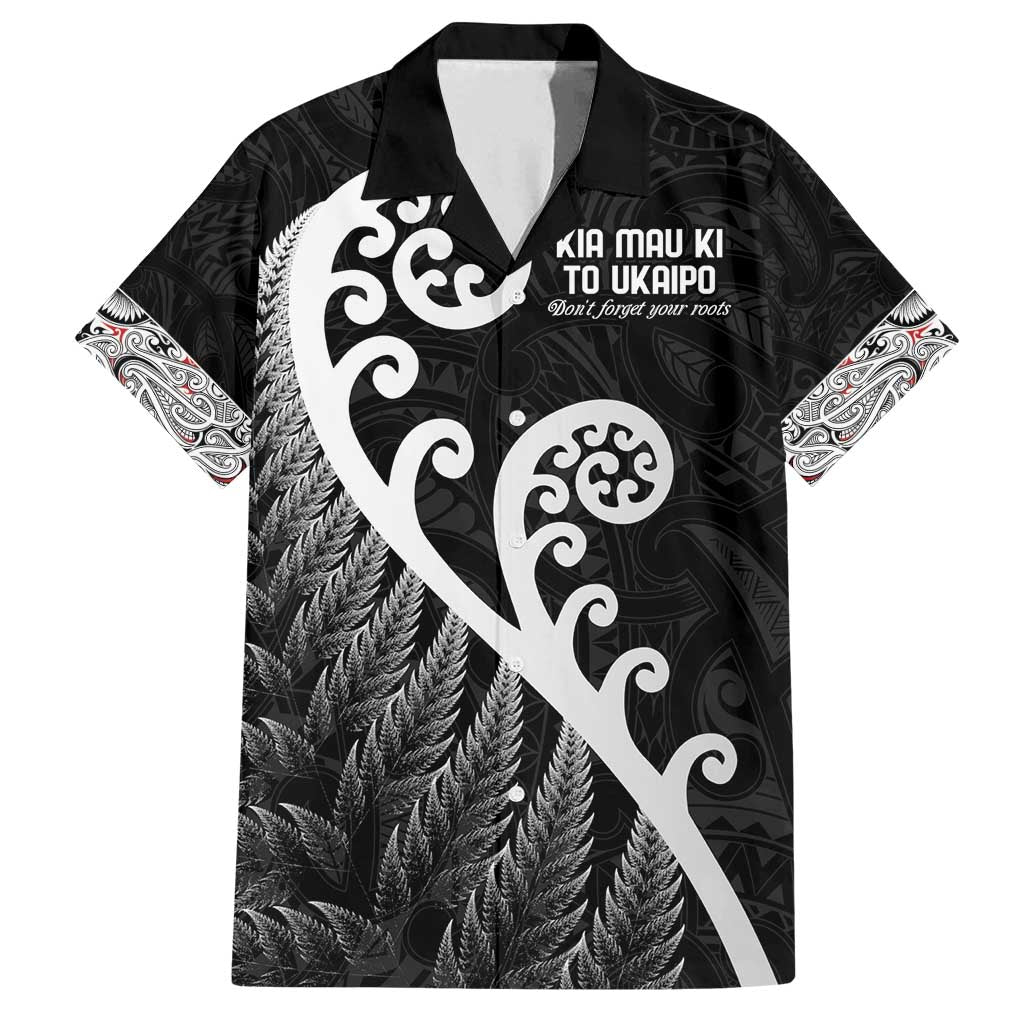 Kia Mau Ki To Ukaipo Family Matching Tank Maxi Dress and Hawaiian Shirt Te Reo Maori Koru Fern Art