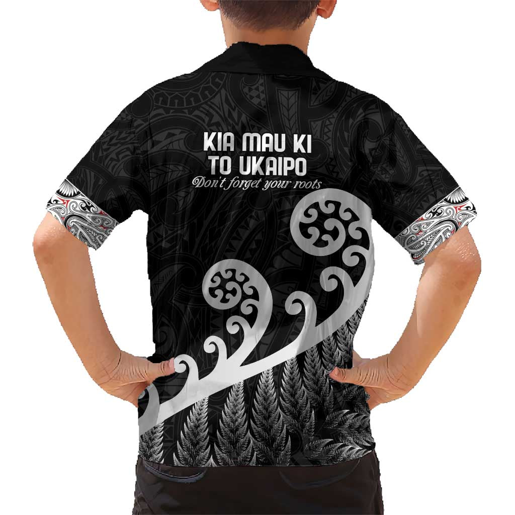 Kia Mau Ki To Ukaipo Kid Hawaiian Shirt Te Reo Maori Koru Fern Art