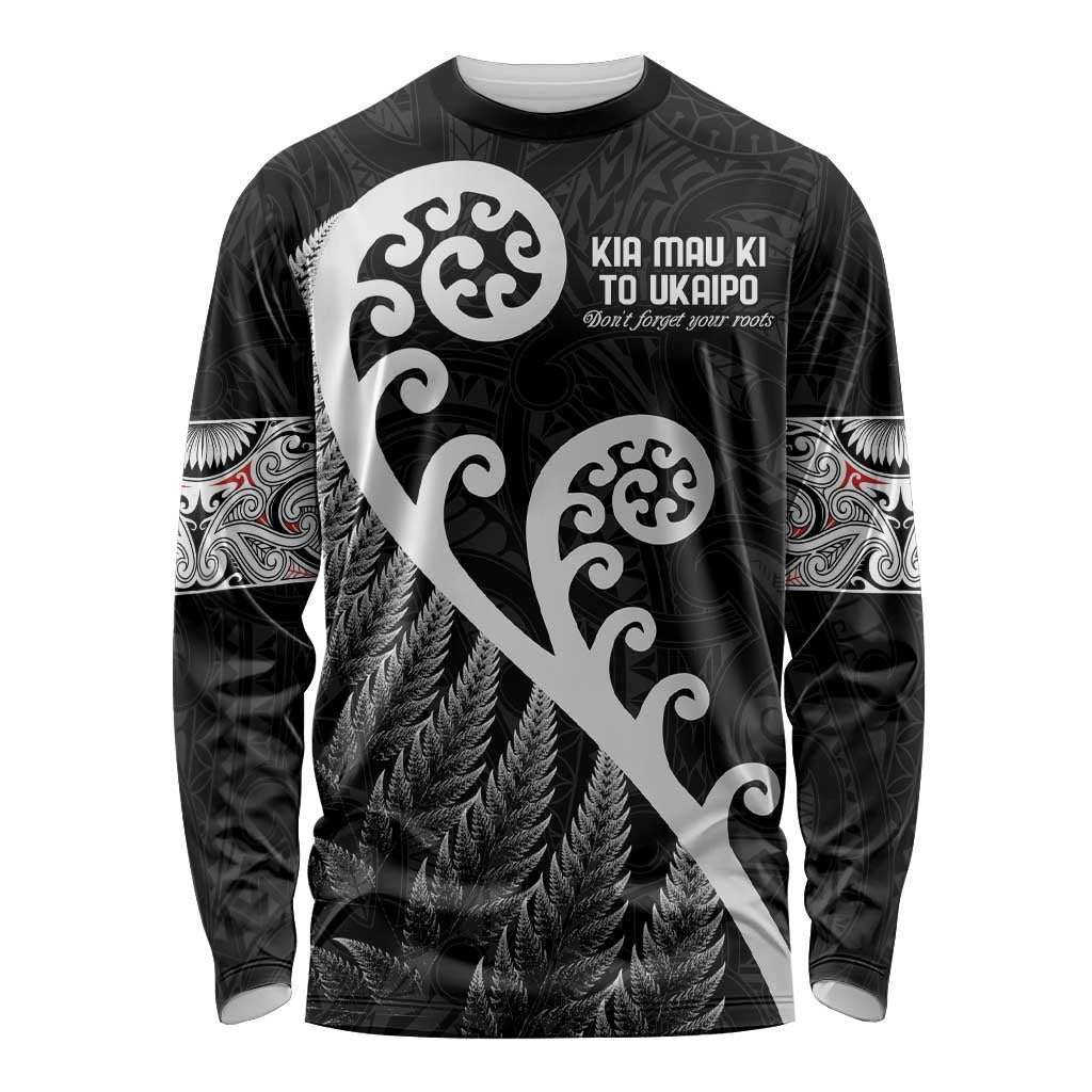 Kia Mau Ki To Ukaipo Long Sleeve Shirt Te Reo Maori Koru Fern Art