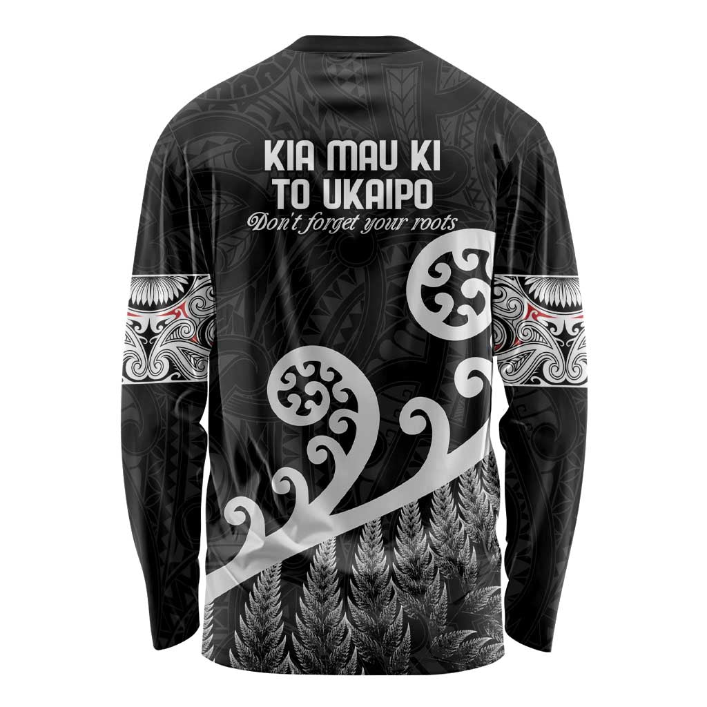Kia Mau Ki To Ukaipo Long Sleeve Shirt Te Reo Maori Koru Fern Art