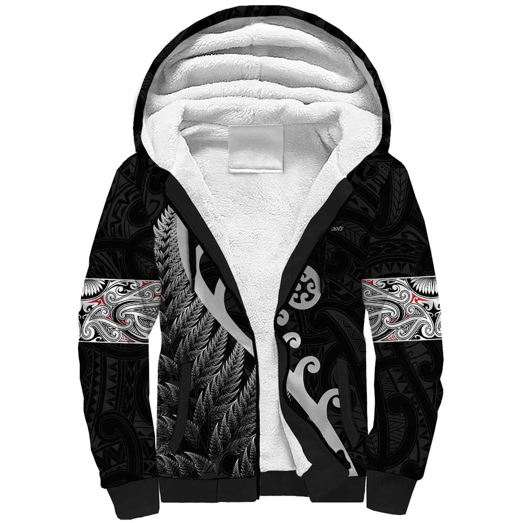 Kia Mau Ki To Ukaipo Sherpa Hoodie Te Reo Maori Koru Fern Art LT9 Unisex Black - Polynesian Pride