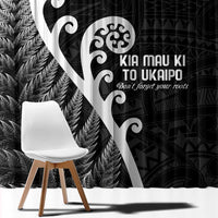 Kia Mau Ki To Ukaipo Window Curtain Te Reo Maori Koru Fern Art LT9 - Polynesian Pride