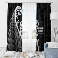Kia Mau Ki To Ukaipo Window Curtain Te Reo Maori Koru Fern Art LT9 - Polynesian Pride