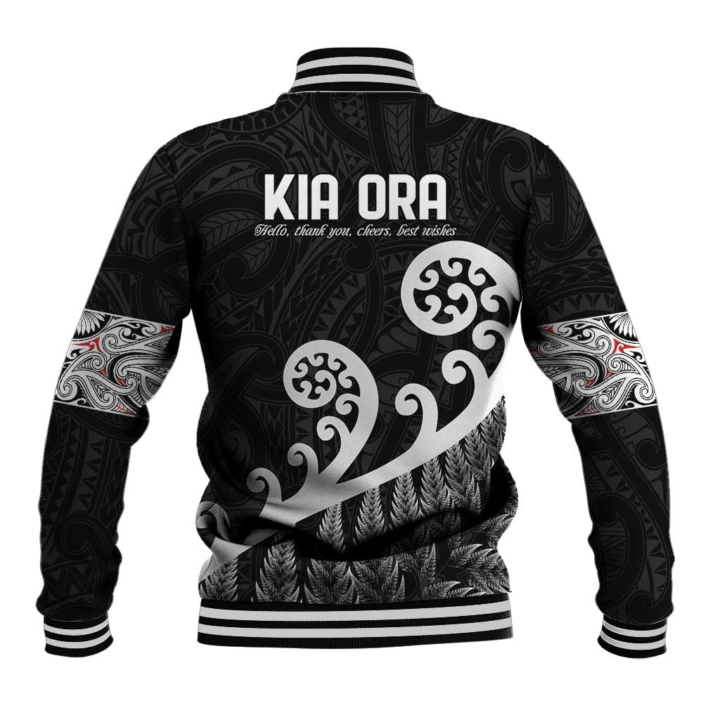 Kia Ora Maori Language Baseball Jacket Te Reo Maori Koru Fern Art LT9 - Polynesian Pride