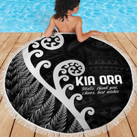 Kia Ora Maori Language Beach Blanket Te Reo Maori Koru Fern Art LT9 - Polynesian Pride