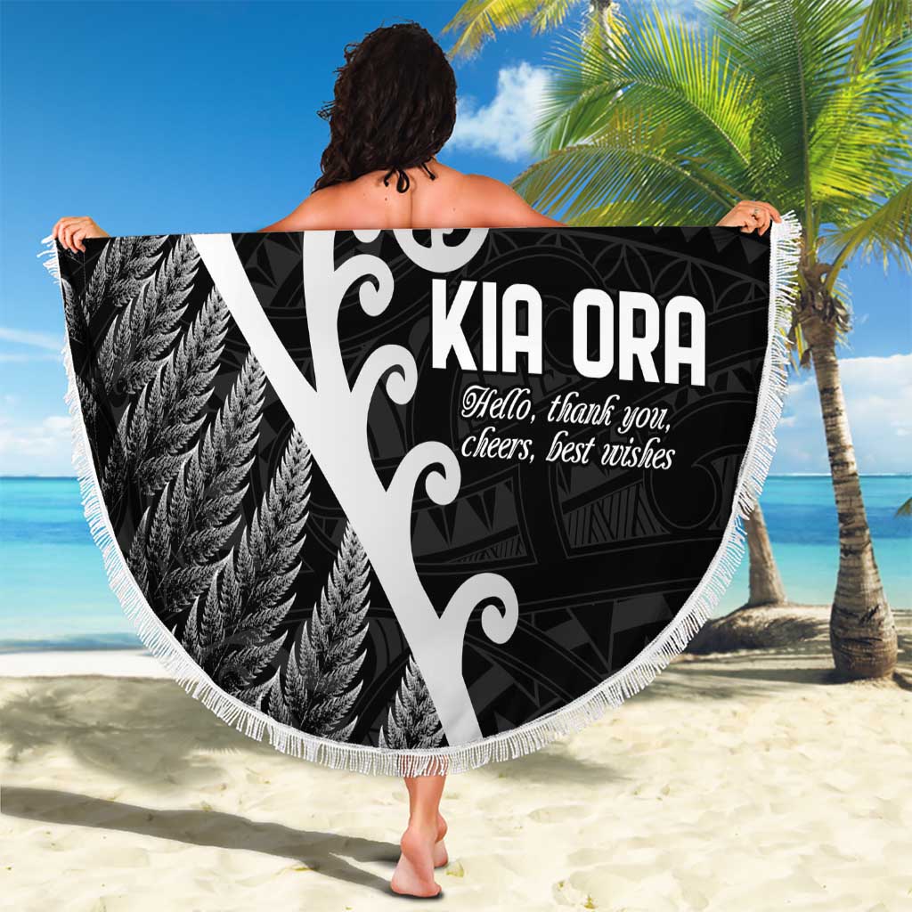 Kia Ora Maori Language Beach Blanket Te Reo Maori Koru Fern Art LT9 - Polynesian Pride