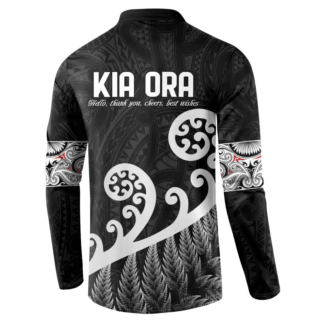 Kia Ora Maori Language Button Sweatshirt Te Reo Maori Koru Fern Art LT9 - Polynesian Pride