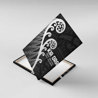 Kia Ora Maori Language Canvas Wall Art Te Reo Maori Koru Fern Art LT9 With Frame Black - Polynesian Pride