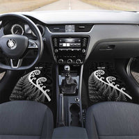 Kia Ora Maori Language Car Mats Te Reo Maori Koru Fern Art LT9 Set 2pcs - Front Black - Polynesian Pride