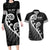 Kia Ora Maori Language Couples Matching Long Sleeve Bodycon Dress and Hawaiian Shirt Te Reo Maori Koru Fern Art