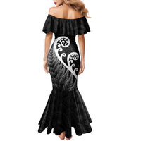 Kia Ora Maori Language Family Matching Mermaid Dress and Hawaiian Shirt Te Reo Maori Koru Fern Art