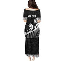 Kia Ora Maori Language Family Matching Puletasi and Hawaiian Shirt Te Reo Maori Koru Fern Art