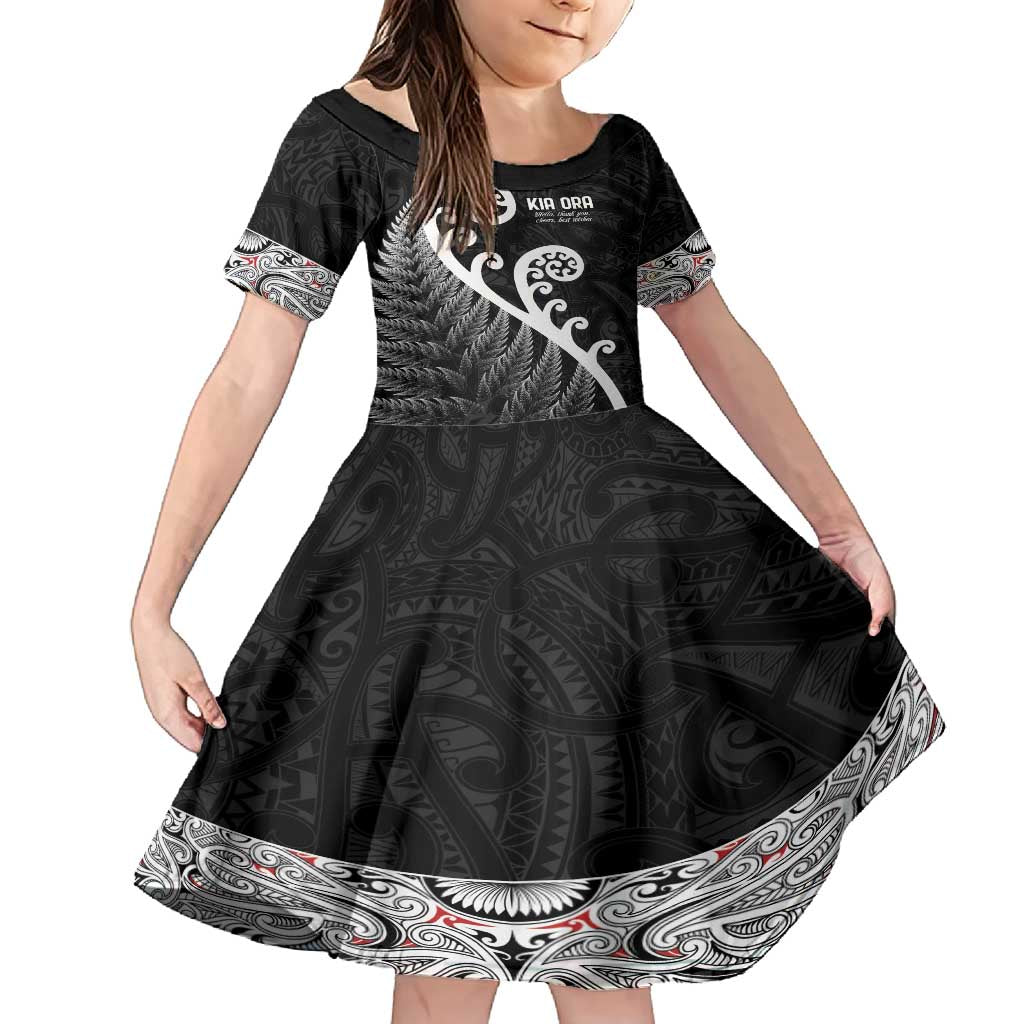 Kia Ora Maori Language Family Matching Tank Maxi Dress and Hawaiian Shirt Te Reo Maori Koru Fern Art
