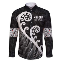 Kia Ora Maori Language Family Matching Tank Maxi Dress and Hawaiian Shirt Te Reo Maori Koru Fern Art