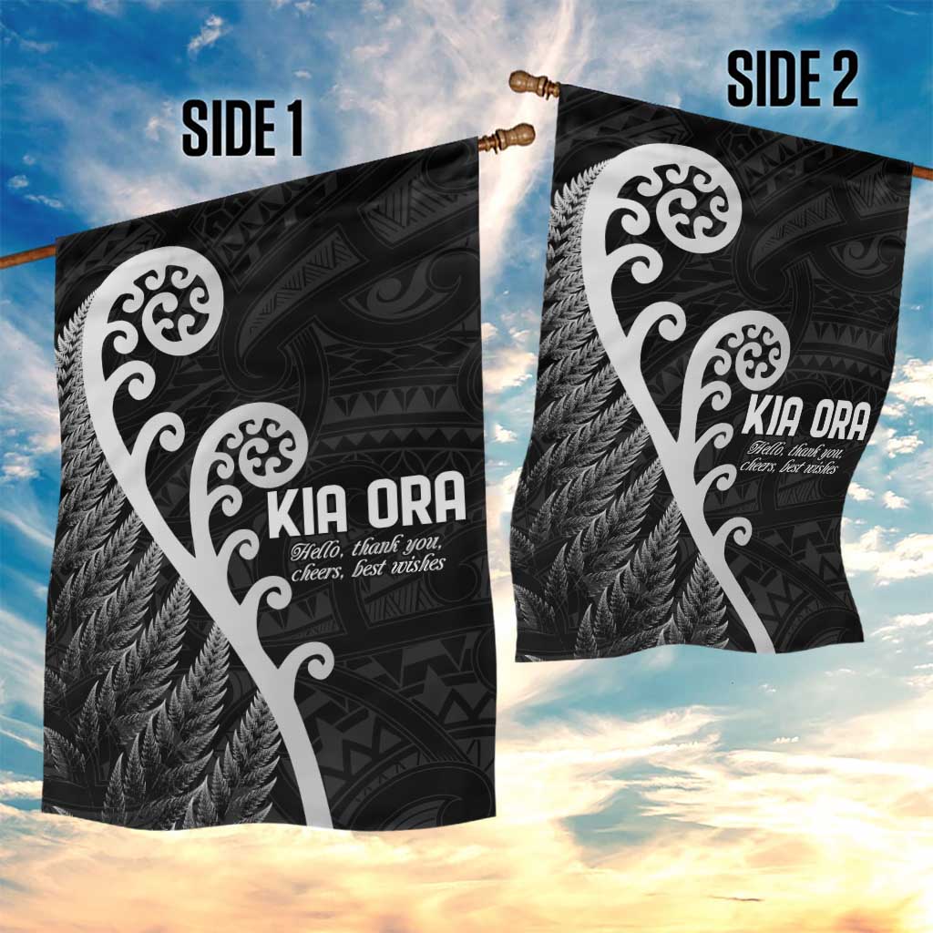 Kia Ora Maori Language Garden Flag Te Reo Maori Koru Fern Art LT9 - Polynesian Pride