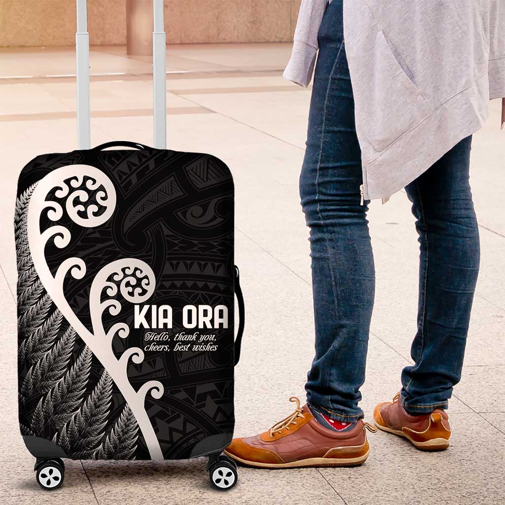 Kia Ora Maori Language Luggage Cover Te Reo Maori Koru Fern Art