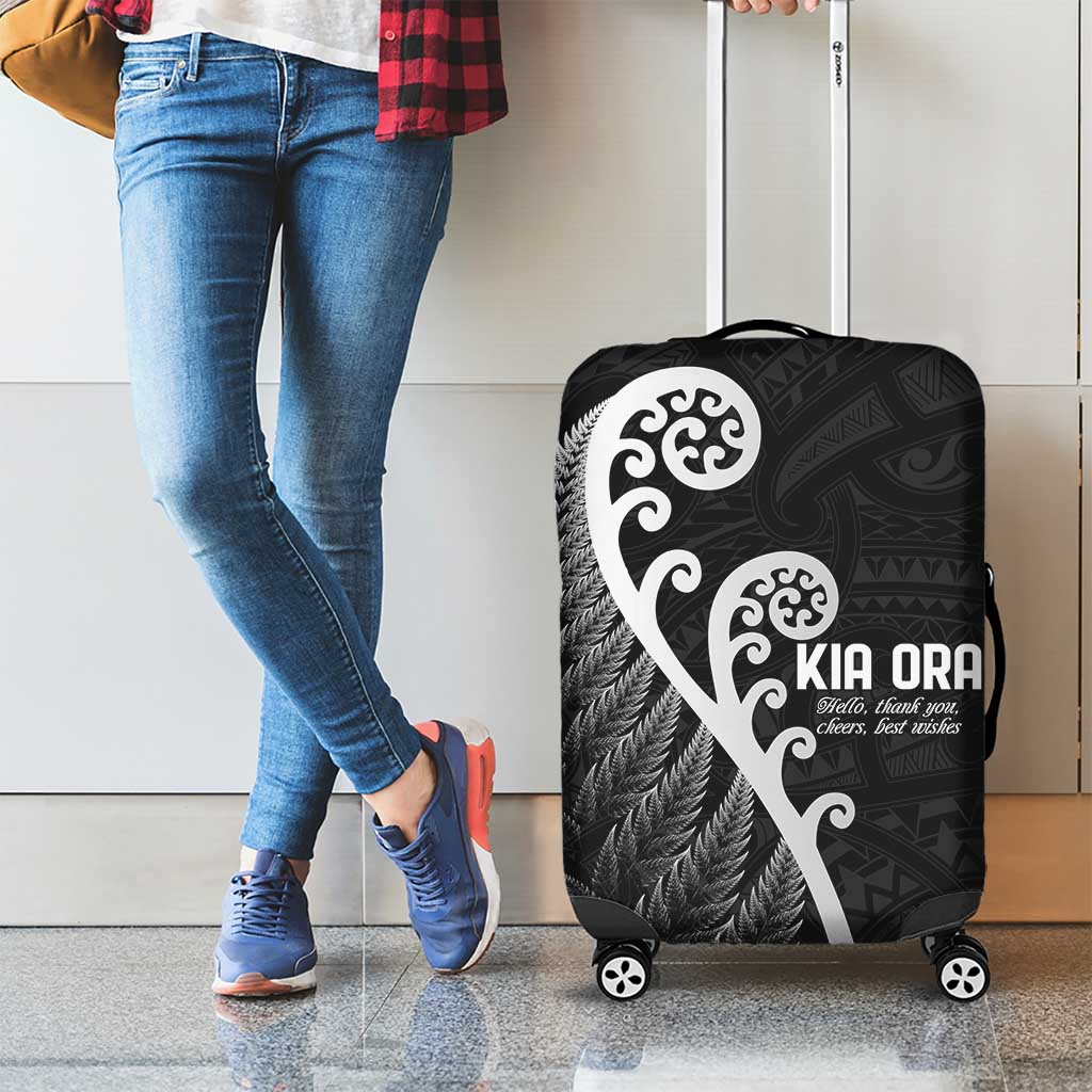 Kia Ora Maori Language Luggage Cover Te Reo Maori Koru Fern Art