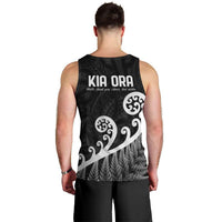 Kia Ora Maori Language Men Tank Top Te Reo Maori Koru Fern Art LT9 - Polynesian Pride