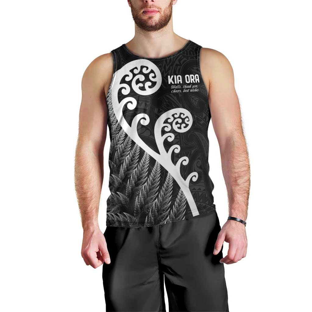 Kia Ora Maori Language Men Tank Top Te Reo Maori Koru Fern Art LT9 - Polynesian Pride