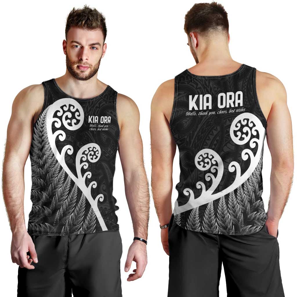 Kia Ora Maori Language Men Tank Top Te Reo Maori Koru Fern Art LT9 - Polynesian Pride