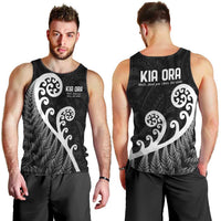 Kia Ora Maori Language Men Tank Top Te Reo Maori Koru Fern Art LT9 - Polynesian Pride