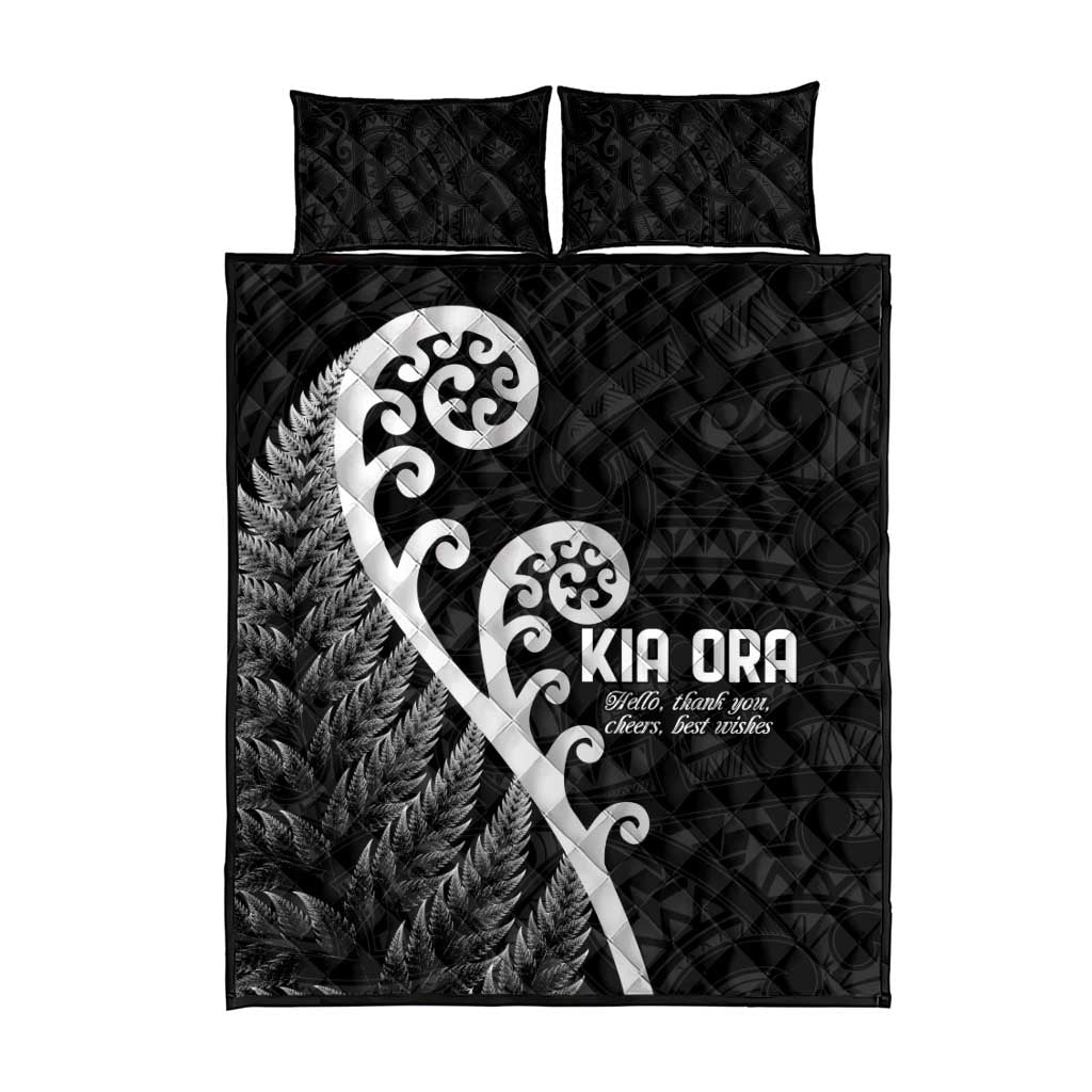 Kia Ora Maori Language Quilt Bed Set Te Reo Maori Koru Fern Art LT9 - Polynesian Pride