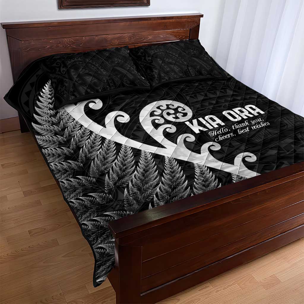 Kia Ora Maori Language Quilt Bed Set Te Reo Maori Koru Fern Art LT9 - Polynesian Pride