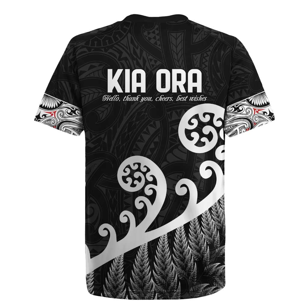 Kia Ora Maori Language Rugby Jersey Te Reo Maori Koru Fern Art LT9 - Polynesian Pride