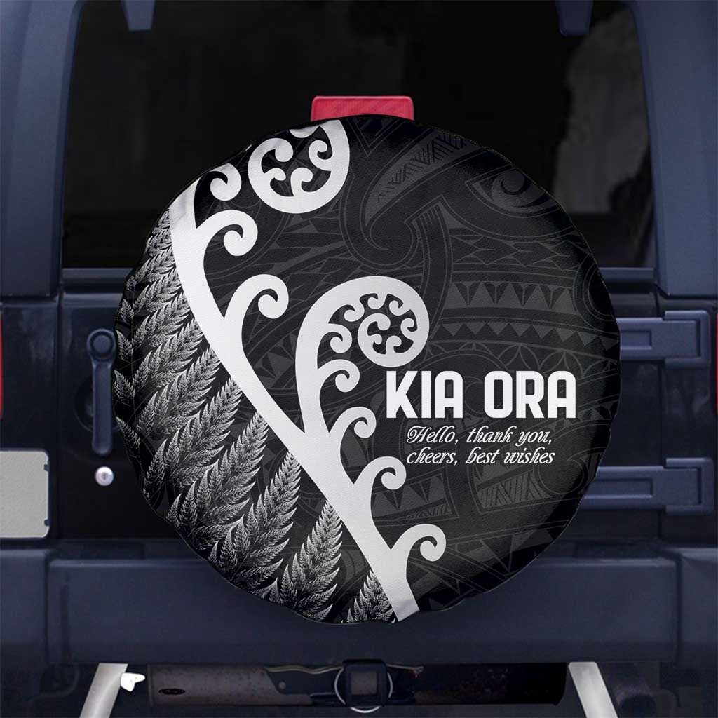 Kia Ora Maori Language Spare Tire Cover Te Reo Maori Koru Fern Art