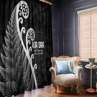 Kia Ora Maori Language Window Curtain Te Reo Maori Koru Fern Art LT9 - Polynesian Pride
