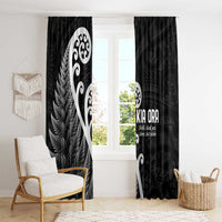 Kia Ora Maori Language Window Curtain Te Reo Maori Koru Fern Art LT9 - Polynesian Pride