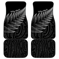 New Zealand Te Reo Mori Car Mats Simple Black Fern LT9 - Polynesian Pride
