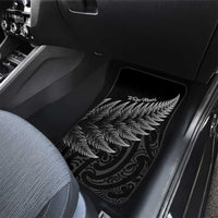 New Zealand Te Reo Mori Car Mats Simple Black Fern LT9 - Polynesian Pride