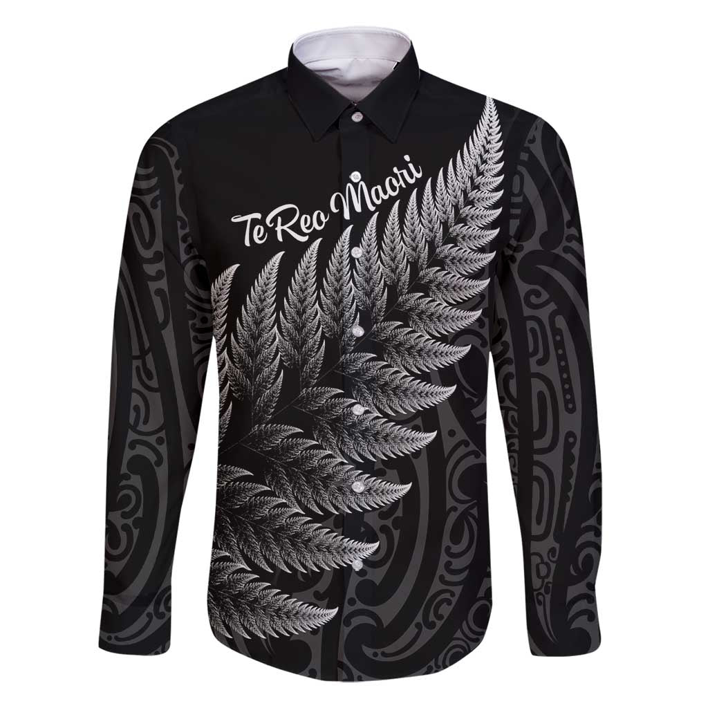 New Zealand Te Reo Māori Family Matching Mermaid Dress and Hawaiian Shirt Simple Black Fern
