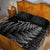 New Zealand Te Reo Māori Quilt Bed Set Simple Black Fern