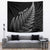 New Zealand Te Reo Māori Tapestry Simple Black Fern