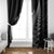 New Zealand Te Reo Māori Window Curtain Simple Black Fern