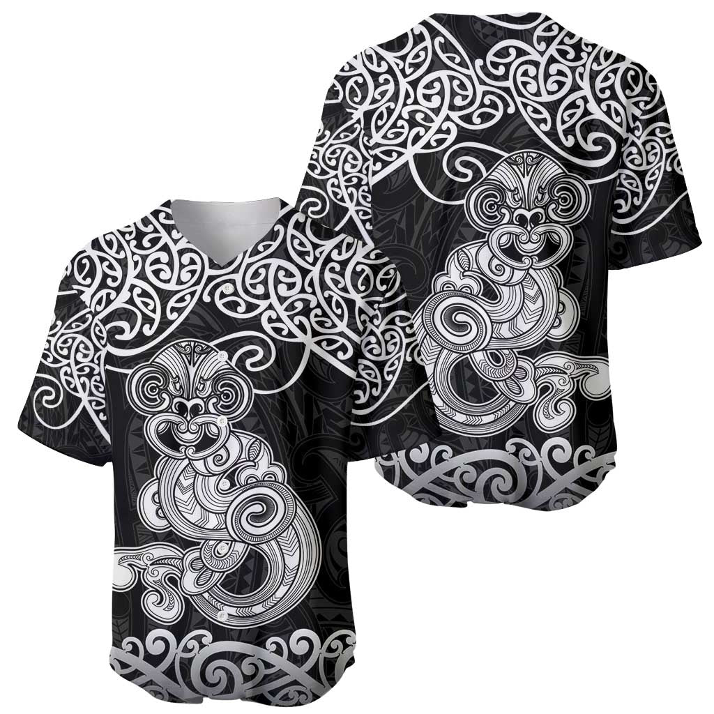Te Reo Maori Tiki Inspired Art Baseball Jersey