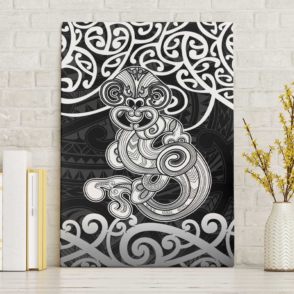 Te Reo Maori Tiki Inspired Art Canvas Wall Art LT9 Without Frame Black - Polynesian Pride