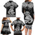 Te Reo Maori Tiki Inspired Art Family Matching Long Sleeve Bodycon Dress and Hawaiian Shirt